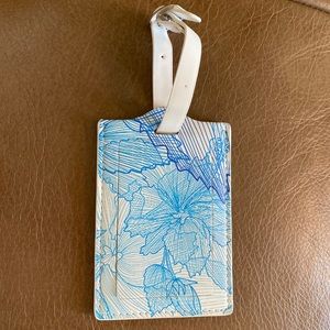 Vagabond goods Paradise Delivered luggage tag for suitcase bag white blue NEW